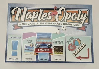 Naples Opoly Board Game Monopoly Style Game Late For The Sky Florida NEW SEALED - Image 1 of 4