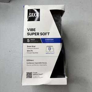SAXX Men's Underwear with Pouch Vibe Super Soft Boxer Brief 5 Pack sz M - Picture 1 of 5