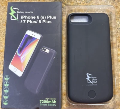 iPhone 8 Plus, 7 Plus, 6s Plus  BATTERY Case 7000mAh + Screen Protector ( NRO) - Image 1 of 4