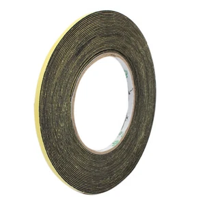 Sponge Foam Tape 5mm Width 1mm Thickness Single Side Black 10 Meter - Picture 1 of 3