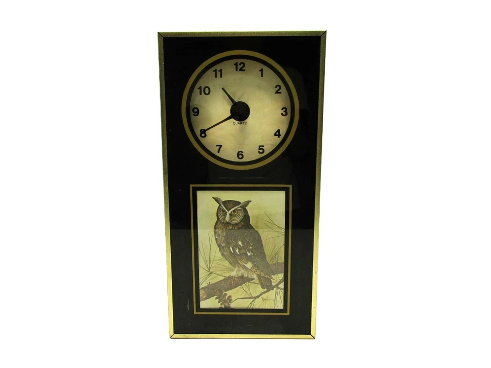 Reloj de Pared Litografía Búho Vintage Raro Años 70 E Rambow Foto 1 de 4