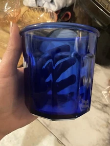 Luminarc Arcoroc Cobalt Blue 500ml 10 Panel France Glasses Set of 2 - Picture 1 of 4