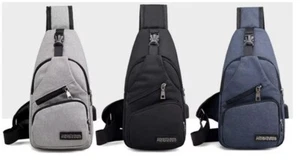 Bandolera informal para hombre con puerto de carga USB | Mochila de hombro en el pecho - Imagen 1 de 19