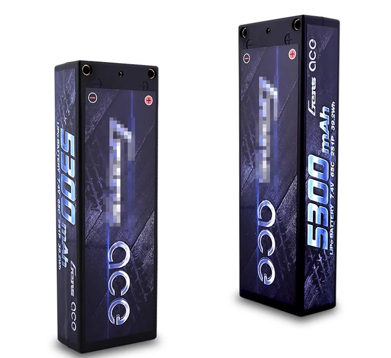 1PC 5300mAh 65C 7.4V 2S hard shell car model battery with adapter cable - Bild 1 von 1