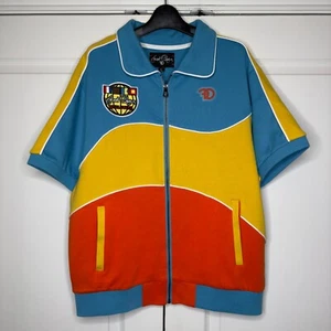 Chaqueta grande para hombre F534 Frost Worldwide multicolor manga corta cremallera completa - Imagen 1 de 14