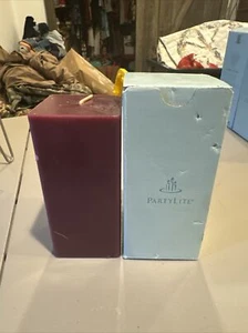 PartyLite MULBERRY 3 x 6 Square Pillar Candle K0629 New NIB Original Fruit HTF - Picture 1 of 5
