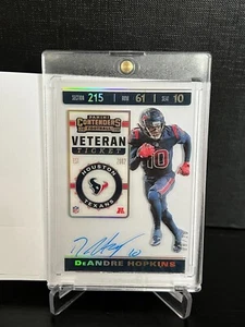 2019 Panini Contenders Veteran Ticket DeAndre Hopkins Auto Clear /10 #VTDH - Picture 1 of 7