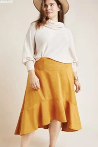 NWT Anthropologie Maeve Cosima Flounced Midi Skirt 18W #099 - Picture 1 of 4