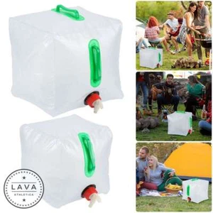 10/20L Water Container Foldable Cube Camping Picnic Hiking Water Bag Storage Jug - Picture 1 of 14