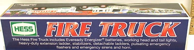 2000 Amerada Hess Fire Truck Heavy Duty Ladders Emergency Flashers w/Inserts NIB - Image 1 of 3