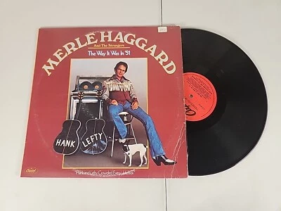 MERLE HAGGARD Hank & Lefty ( THE WAY IT WAS IN '51 ) ORIG 1978 VINYL LP  - Image 1 of 2
