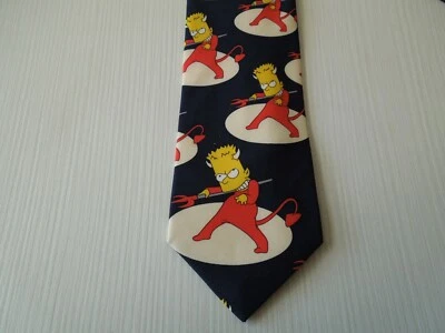 THE SIMPSONS POLY TIE POLIESTERE CRAVATTA MADE IN KOREA 1155 - Imagen 1 de 4