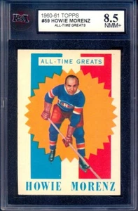 1960-61 Topps Hockey #59 Howie Morenz ALL-TIME GREATS KSA 8.5 NM-MINT+ Canadiens - Picture 1 of 2