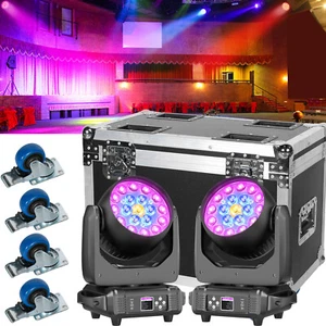 DMX 19x15W RGBW 4 en 1 LED Zoom de lavado Cabezal móvil Luz de haz DJ Disco Escenario Luz - Imagen 1 de 28