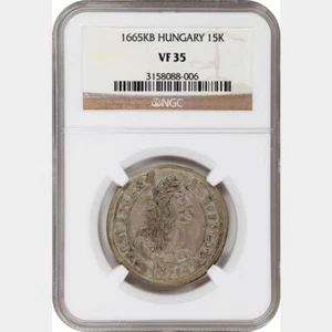 1665 KB Hungary 15 Krajczar. NGC VF 35 - Picture 1 of 2