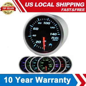 7 Color Electric Fuel Pressure Gauge & Sensor 0-140 PSI LED Digital Pinter PA E5 - Picture 1 of 5