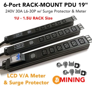 1U 7500W Server PDU 240V 30A L6-30P C13 C19 Mining For Antminer KASPA - Picture 1 of 14