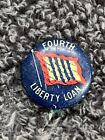 WW1 US Government Fourth Liberty Loan Pin Button Cosohcton Ohio Rare!