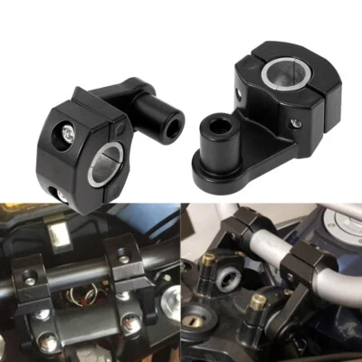 2PCS Motorcycle Handlebar Riser Clamp for 7/8" to 1 1/8" 22-28mm Bar Mount Clamp - Image 1 of 4