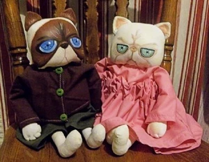 Buy 2 Get the 3rd FREE, PATTERN, Primitive Folk Art Doll, Persian Cat Doll - Picture 1 of 3