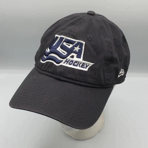EE. UU. HOCKEY NUEVA ERA Bordado Negro Correa Ajustable Gorra Gorra - Imagen 1 de 10