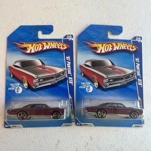 2009-2010 HOT WHEELS FASTER THAN EVER #6/10 67' PONTIAC GTO RED/SILVER LOT OF 2 - Picture 1 of 5