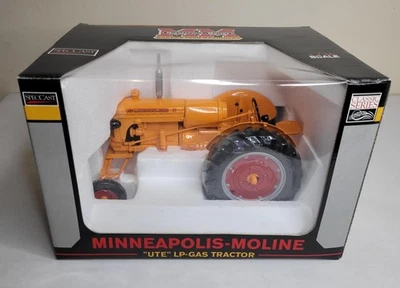 MINNEAPOLIS-MOLINE "UTE" LP-GAS TRACTOR DELANTERO ANCHO 1:16 FUNDIDO A PRESIÓN CAJA ORIGINAL Foto 1 de 4