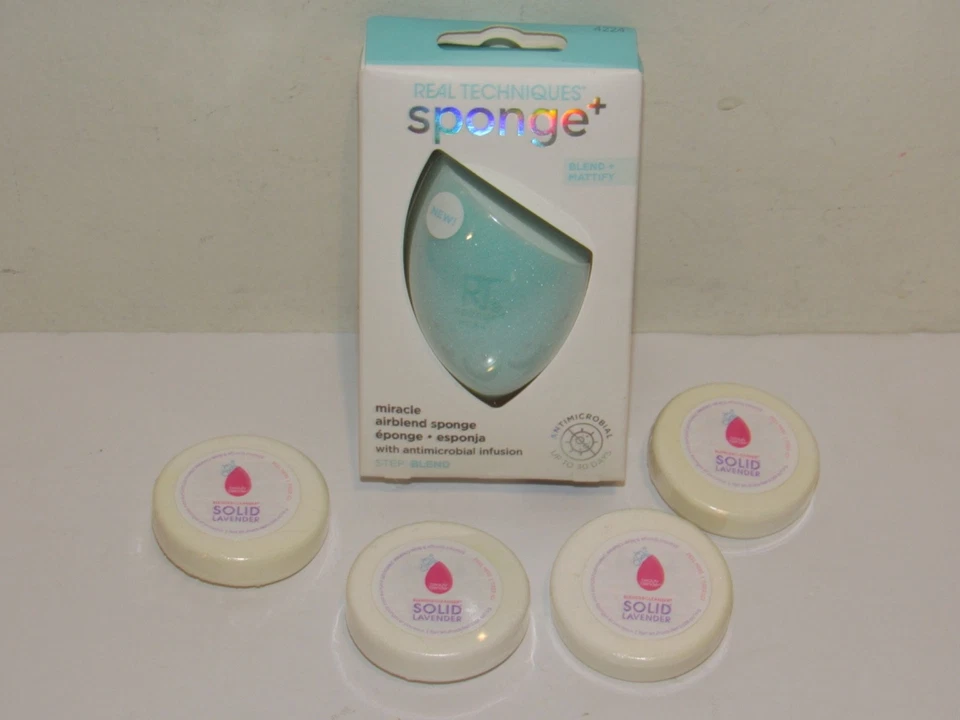 4 Beauty Licuadora Licuadora Limpiador Sólido LAVANDA 0.558 OZ Esponja Técnicas Reales Foto 1 de 1