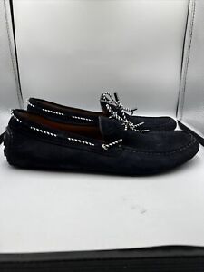 Hugo Boss Moccasins Slip On Shoes Loafers Dark Navy Mens Size UK 8 US 9 EU 42