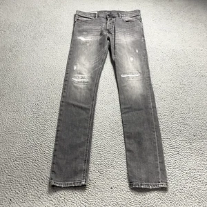 Diesel Jeans Mens 32 Gray Denim Tepphar-X Slim Carrot Distressed Stretch Skinny - Picture 1 of 15