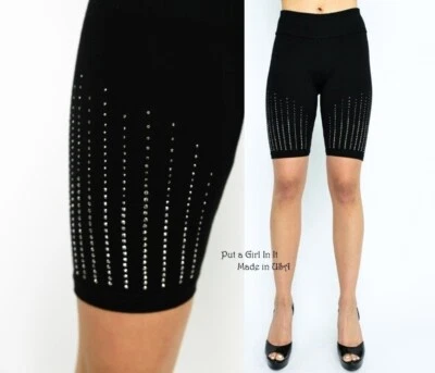 USA New VOCAL Womens CRYSTAL BLACK SIRO JERSEY BIKE SHORTS LEGGINGS S M L XL - Image 1 of 4