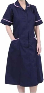 Abito donna infermiera blu navy/lilla - medico sanitario NHS odontoiatrico ospedale uniforme - Foto 1 di 1