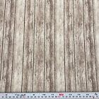 Eagle Pass Wood Planks for Northcott Taupe Cotton Fabric by the Half Yard