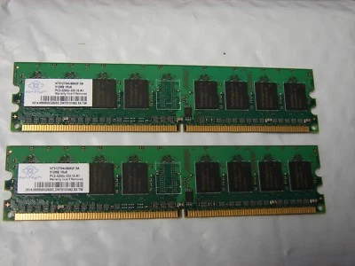 NANYA PC2-3200U 512MB ddr memory desktop pair 1GB total - Image 1 of 4