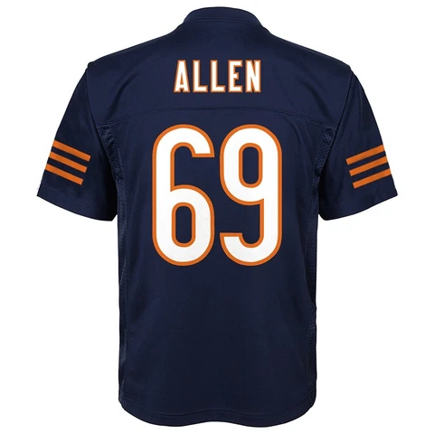 Jared Allen NFL Chicago Bears Mid Tier Home Navy Player Jersey Youth (S-XL) Cover