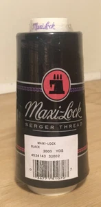Maxi-Lock Serger Gewinde 3.000yd Kegel - Schwarz - Brandneu - Bild 1 von 2