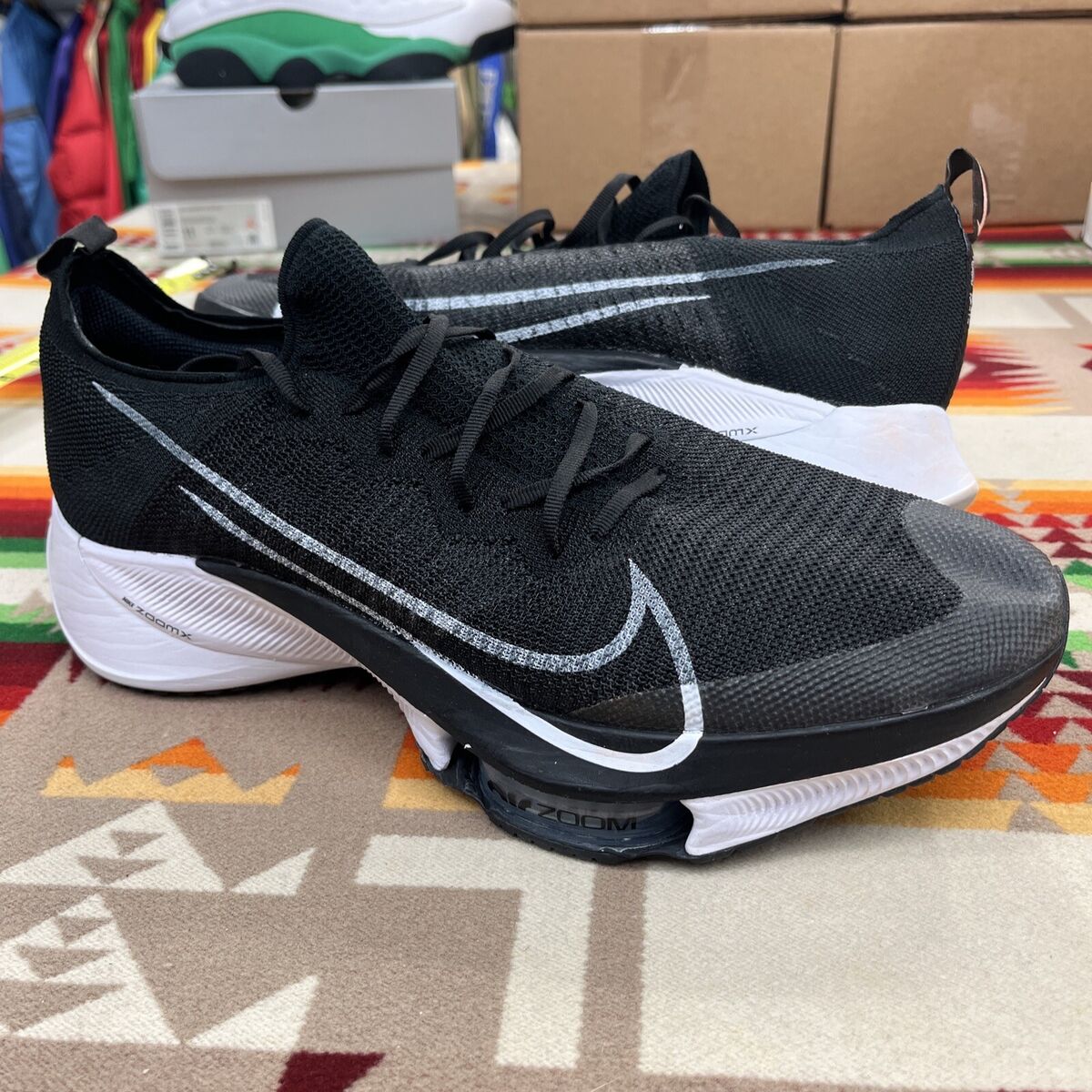 Nike Air Zoom Tempo NEXT% Flyknit Black White for Sale Nike Air Zoom Tempo NEXT% Flyknit Black White for Sale