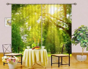 3D Sunshine Trees G2084 Photo Blockout Curtain Fabric Window Honey 2023 - Picture 1 of 7