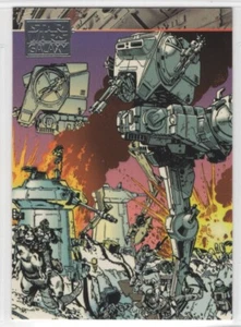 Star Wars Galaxy 2 #151 AT-STs Battle on Hoth Silver Deluxe Set Trading Card - Picture 1 of 2