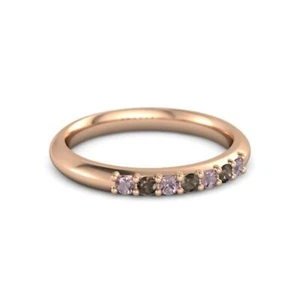 Rhodolite Garnet Gemstone Eternity Ring Size 7 925 Sterling Silver Jewelry - Picture 1 of 10