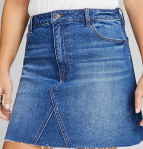And Now This MEDIUM WASH Women's Denim Mini Skirt, US 31 - Picture 1 of 4