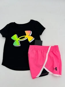 New Under Armour Baby And Little Girls 2 Piece Set Outfit Choose Size And Color - Picture 1 of 14