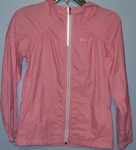 Girls Columbia Size M Hooded Pink Windbreaker - Picture 1 of 1