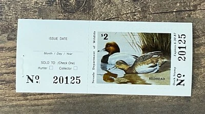 WTDstamps - 1986 NEVADA - State Duck Stamp - Lot1 - MNH **HUNTER TYPE** - Image 1 of 2