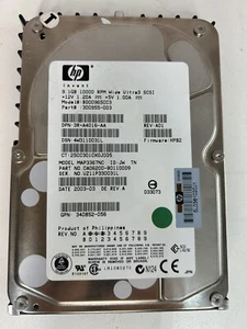 HP 9.1 GB 3.5" Ultra3 10k RPM SCSI Internal HDD Hard Drive MAP3367NC - Photo 1/3