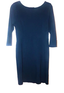 ANN TAYLOR SZ.6, 3/4 SLEEVE HIGH WAIST BLUE SHIFT DRESS - Photo 1 sur 8