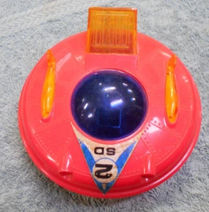 #HH. PLASTIC TOY FLYING SAUCER - MADE BY BLUE BOX, SINGAPORE - FRICTION DRIVE - Picture 1 of 6