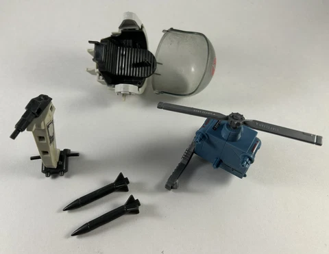 GI JOE 1985 COBRA FLIGHT POD Trouble Bubble, Action Pack Helicopter, Parts ARAH Cover