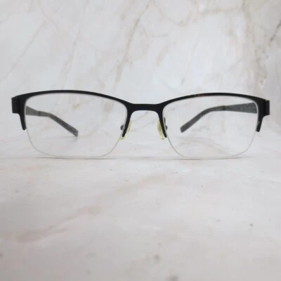 Marco de gafas Converse Q012 para hombre negro mate medio borde rectangular 55-18-145 Foto 1 de 4