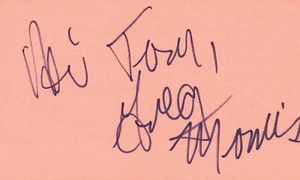 Greg Morris Actor 1978 Match Game TV Movie Autographed Signed Index Card JSA COA - Picture 1 of 2